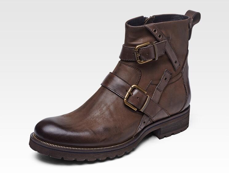 casual men leather boots
