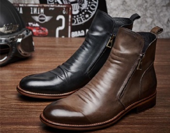 china shoe factory half boots winter boots men hot sale men half BLACK Fur one snow boots