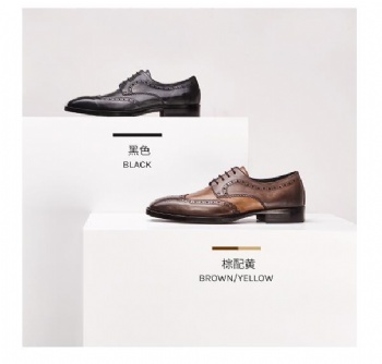 2019 wholesale fashion mens leather shoes good quality mens black dress shoes