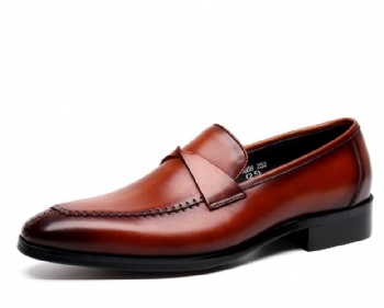 2019 Handmade burnished leather comfort sole mens formal shoes