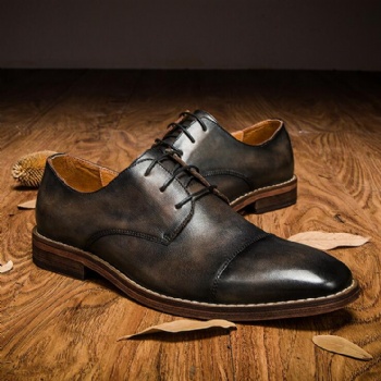 Waterproof Men'S Wedding Dress Shoes Lace Up Flat Heel Striped Slip On Shoes