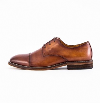 Waterproof Men'S Wedding Dress Shoes Lace Up Flat Heel Striped Slip On Shoes
