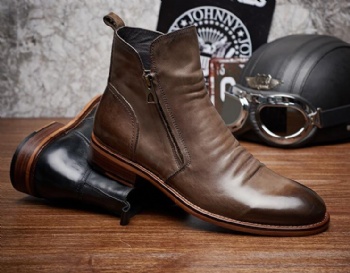 china shoe factory half boots winter boots men hot sale men half BLACK Fur one snow boots