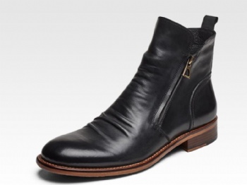 china shoe factory half boots winter boots men hot sale men half BLACK Fur one snow boots