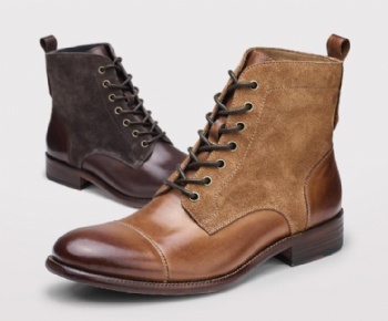 Zippers Genuine Leather Antiskid Rubber Sole Unique Design Winter Snow Men Boots