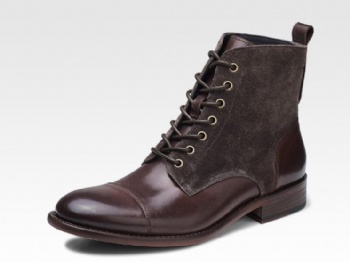 Zippers Genuine Leather Antiskid Rubber Sole Unique Design Winter Snow Men Boots