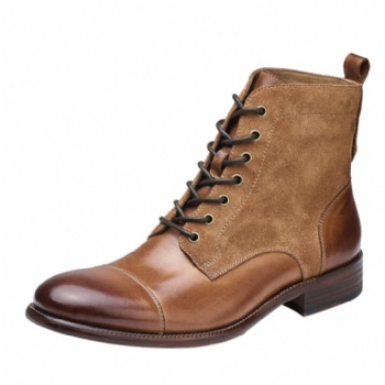Zippers Genuine Leather Antiskid Rubber Sole Unique Design Winter Snow Men Boots