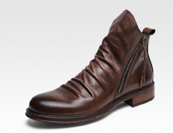 Latest Design Mens Casual Genuine Leather Shoes Fashion Mens Genuine Leather Boots