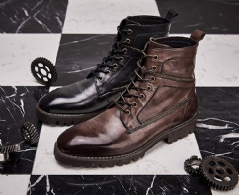 Men Casual deep blue Nubuck Ankle Boots Mens Fashion Shoes Winter Boots
