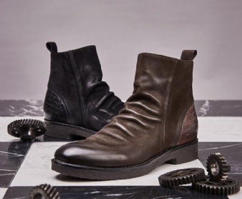 big size Italian stylish men boots winter ankle boots premium green suede boot