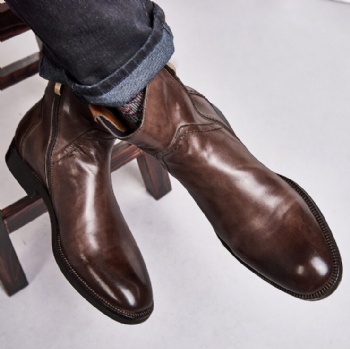 Men Casual deep blue Nubuck Ankle Boots Mens Fashion Shoes Winter Bootsfashion men leather boot for men with high qualitynew design fashion men shoes fancy made in china suede material hotsale mens boots
