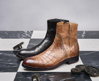 Top Fashion High quality work shoes mens navy casual dress boots fur boot