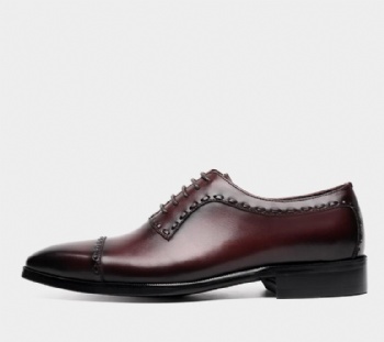 2019 Handmade burnished leather comfort sole mens formal shoes