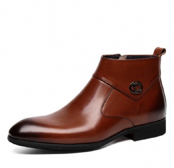 Winter fashion red black leather suede strap men High Boots fashion boots