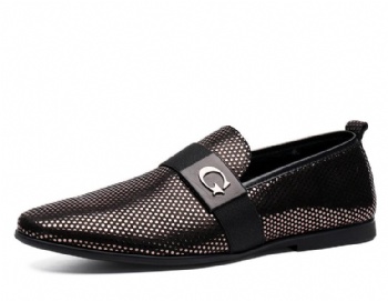 Black genuine soft comfortable calf leather custom made Italian style men business dress shoe, leather shoe for men