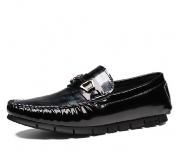Black genuine soft comfortable calf leather custom made Italian style men business dress shoe, leather shoe for men