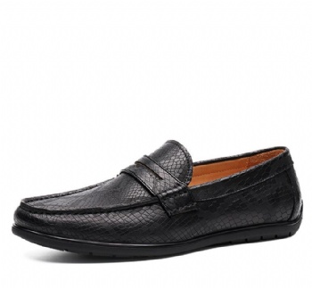Black genuine soft comfortable calf leather custom made Italian style men business dress shoe, leather shoe for men