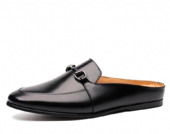 Black genuine soft comfortable calf leather custom made Italian style men business dress shoe, leather shoe for men