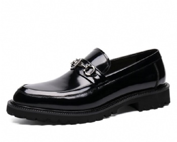 Black genuine soft comfortable calf leather custom made Italian style men business dress shoe, leather shoe for men