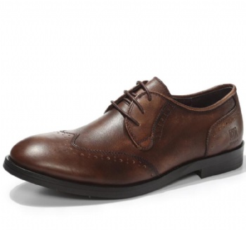 Black genuine soft comfortable calf leather custom made Italian style men business dress shoe, leather shoe for men