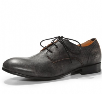 Black genuine soft comfortable calf leather custom made Italian style men business dress shoe, leather shoe for men