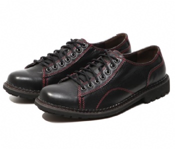 Black genuine soft comfortable calf leather custom made Italian style men business dress shoe, leather shoe for men