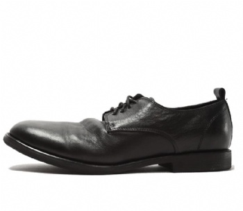 Black genuine soft comfortable calf leather custom made Italian style men business dress shoe, leather shoe for men