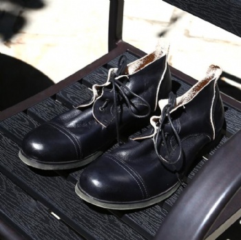 Black genuine soft comfortable calf leather custom made Italian style men business dress shoe, leather shoe for men