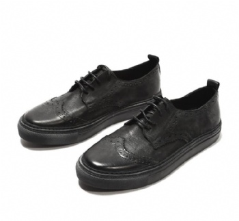 Black genuine soft comfortable calf leather custom made Italian style men business dress shoe, leather shoe for men