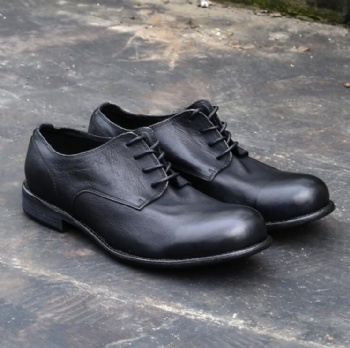 Black genuine soft comfortable calf leather custom made Italian style men business dress shoe, leather shoe for men