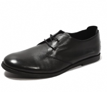 Black genuine soft comfortable calf leather custom made Italian style men business dress shoe, leather shoe for men