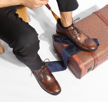 Black genuine soft comfortable calf leather custom made Italian style men business dress shoe, leather shoe for men