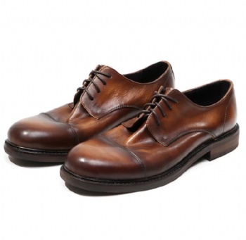 Black genuine soft comfortable calf leather custom made Italian style men business dress shoe, leather shoe for men