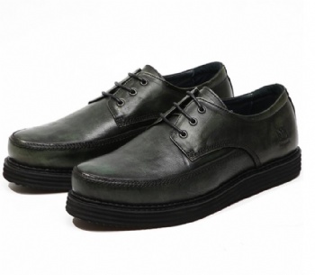Black genuine soft comfortable calf leather custom made Italian style men business dress shoe, leather shoe for men