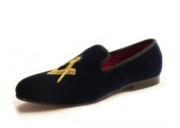Luxury Mens Velvet Loafers Velvet Upper - Genuine Leather Type Round Toe Shape