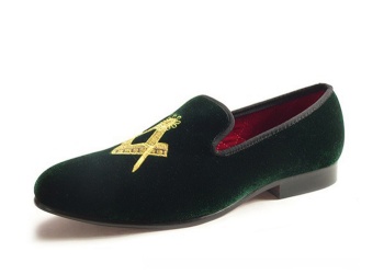 Luxury Mens Velvet Loafers Velvet Upper - Genuine Leather Type Round Toe Shape