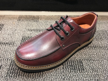 Black genuine soft comfortable calf leather custom made Italian style men business dress shoe, leather shoe for men