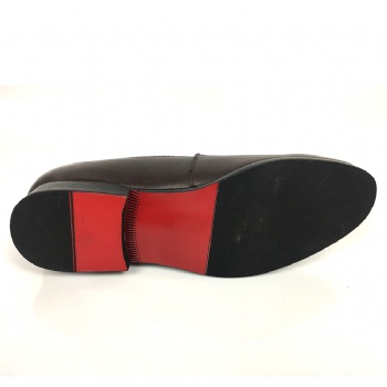 Black genuine soft comfortable calf leather custom made Italian style men business dress shoe, leather shoe for men
