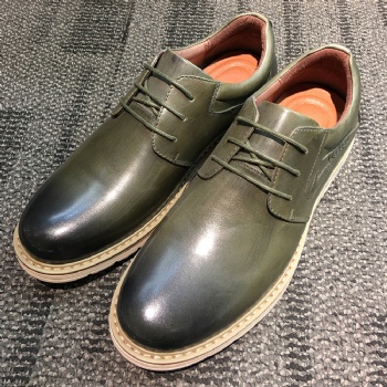 Black genuine soft comfortable calf leather custom made Italian style men business dress shoe, leather shoe for men