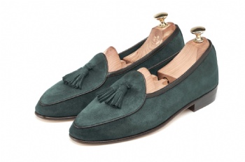 High Mercerized Suede Tassel loafers
