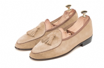 High Mercerized Suede Tassel loafers
