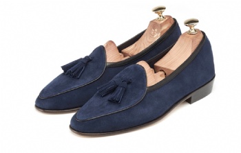 High Mercerized Suede Tassel loafers